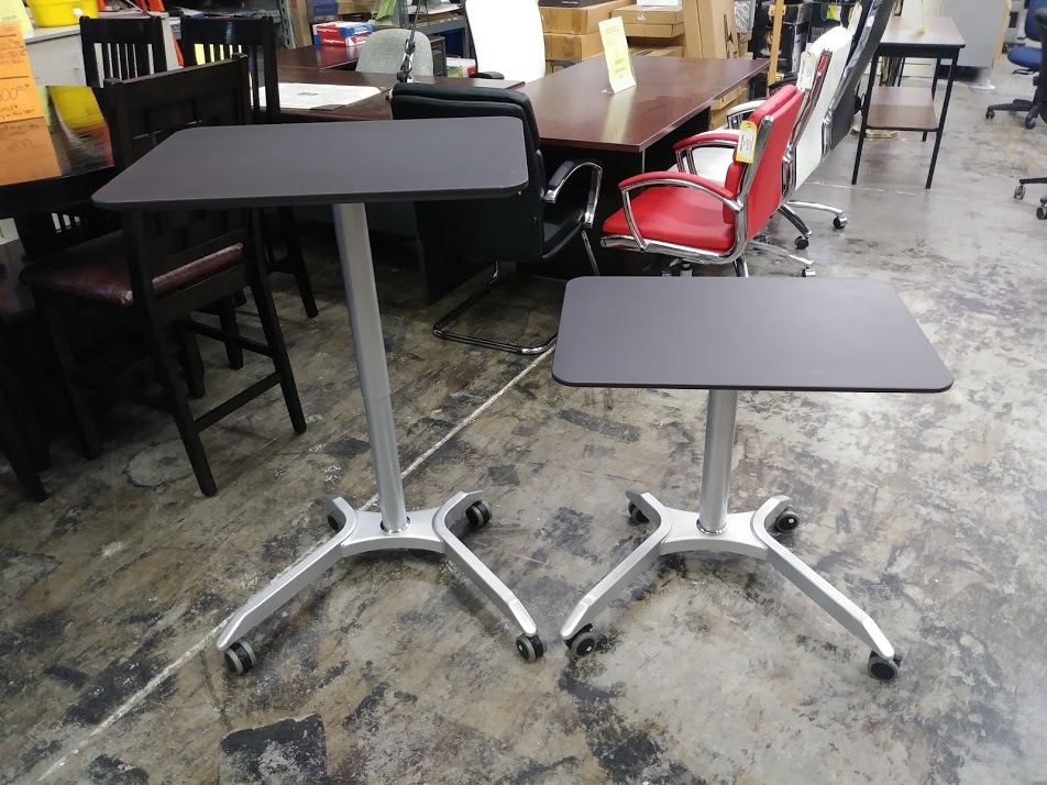 Airlift Sit Stand Mobile Laptop Desk In Espresso By Seville Classics Airlift Sit Stand Mobile Laptop Desk In Espresso By Seville Classics